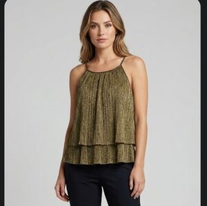a.n.a Gold Layered Sleeveless Top